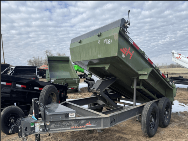 2024 Horizon Trailers 80X12 Green Dump Tandem Axle 14,000 GVWR