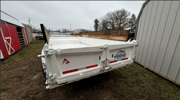 2024 RawMaxx 7X14 White Dump Tandem Axle 14000 GVWR