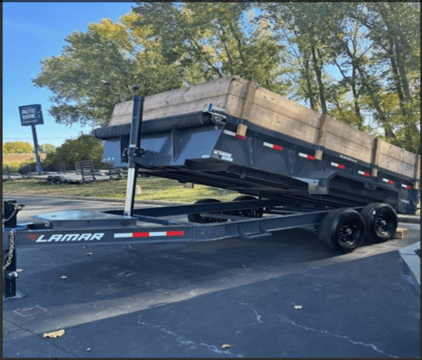 2024 Lamar 83X14 Gray Dump Tandem Axle 14,000 GVWR