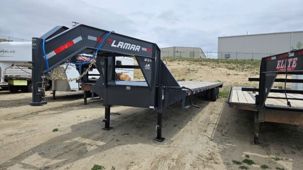 2024 Lamar 102X40 Gray Gooseneck Deckover Equipment Tandem Dual Axle 24000 GVWR